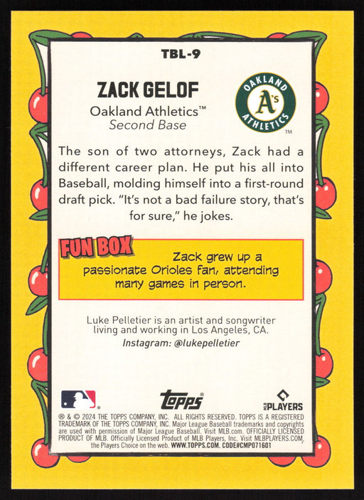 2024 Topps Big League #TBL-9 Zack Gelof Topps Big Leaguer