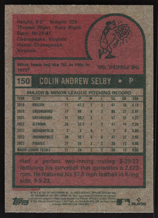 2024 Topps Heritage #150 Colin Selby Base