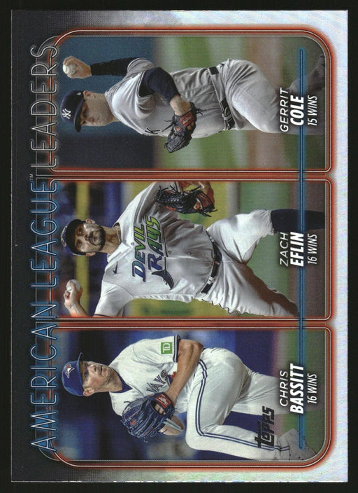 2024 Topps #57 American League Leaders Wins Rainbow Foil