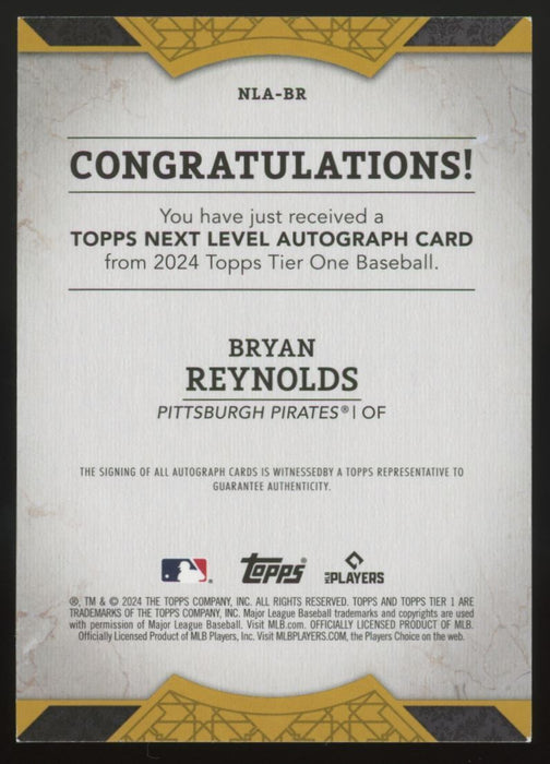 2024 Topps Tier One #NLA-BR Bryan Reynolds Next Level Autographs /49