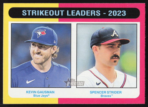 2024 Topps Heritage #312 Strikeout Leaders - 2023