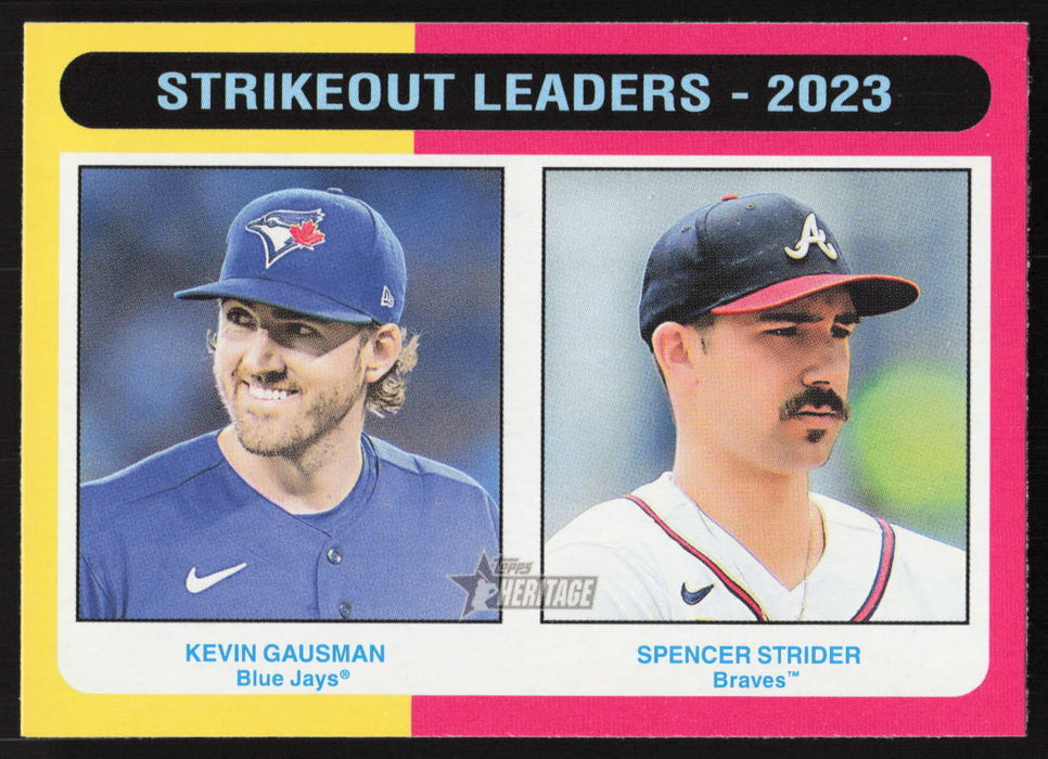 2024 Topps Heritage #312 Strikeout Leaders - 2023