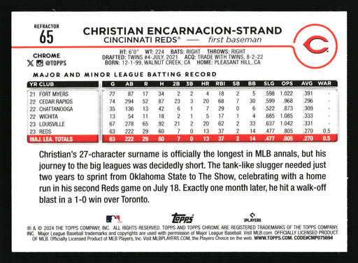 2024 Topps Chrome #65 Christian Encarnacion-Strand Refractor