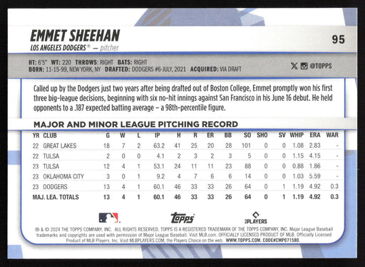 2024 Topps Big League #95 Emmet Sheehan