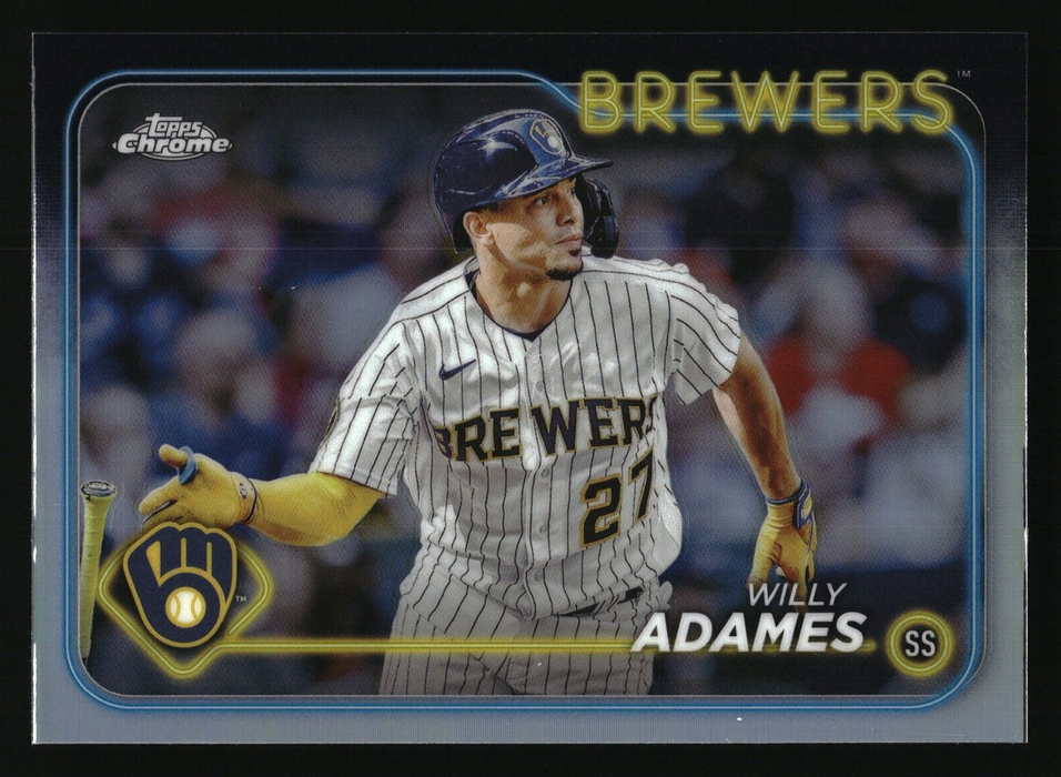 2024 Topps Chrome Milwaukee Brewers Refractor Lot (Adames, Williams, Yelich)