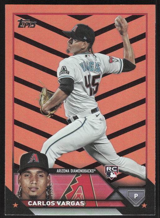 2023 Topps Update #US67 Carlos Vargas Orange and Black Foil