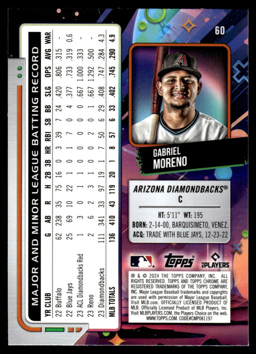 2024 Topps Chrome Cosmic #60 Gabriel Moreno