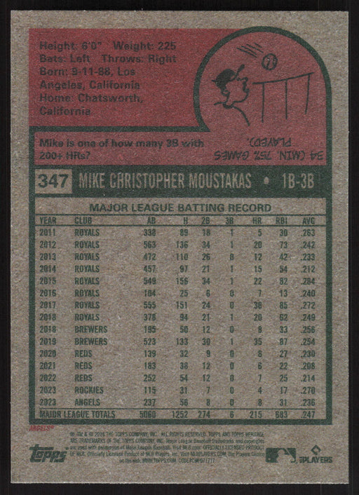 2024 Topps Heritage #347 Mike Moustakas Base