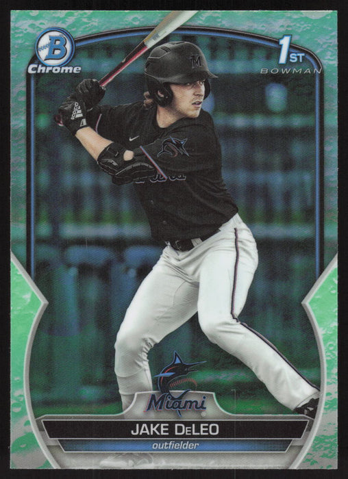 2023 Bowman Draft #BDC-158 Jake DeLeo Chrome Lunar Glow Refractor