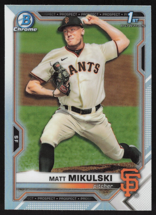 2021 Bowman Draft #BDC-179 Matt Mikulski Chrome Refractor