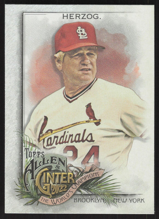 2022 Topps Allen & Ginter #308 Whitey Herzog Silver Portrait