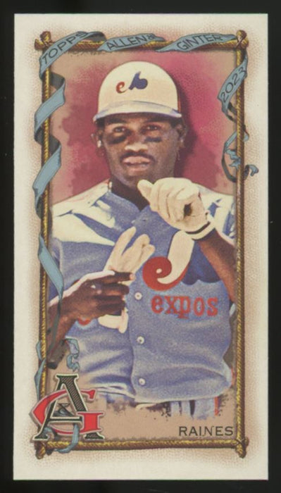 2023 Topps Allen & Ginter #319 Tim Raines Mini A & G Back