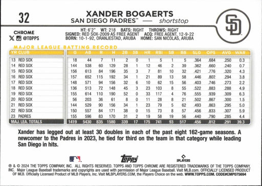 2024 Topps Chrome #32 Xander Bogaerts