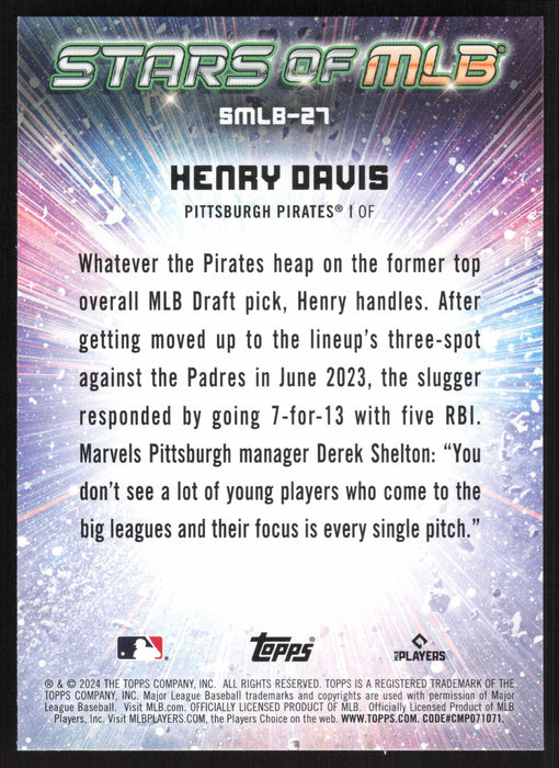 2024 Topps #SMLB-27 Henry Davis Stars of MLB