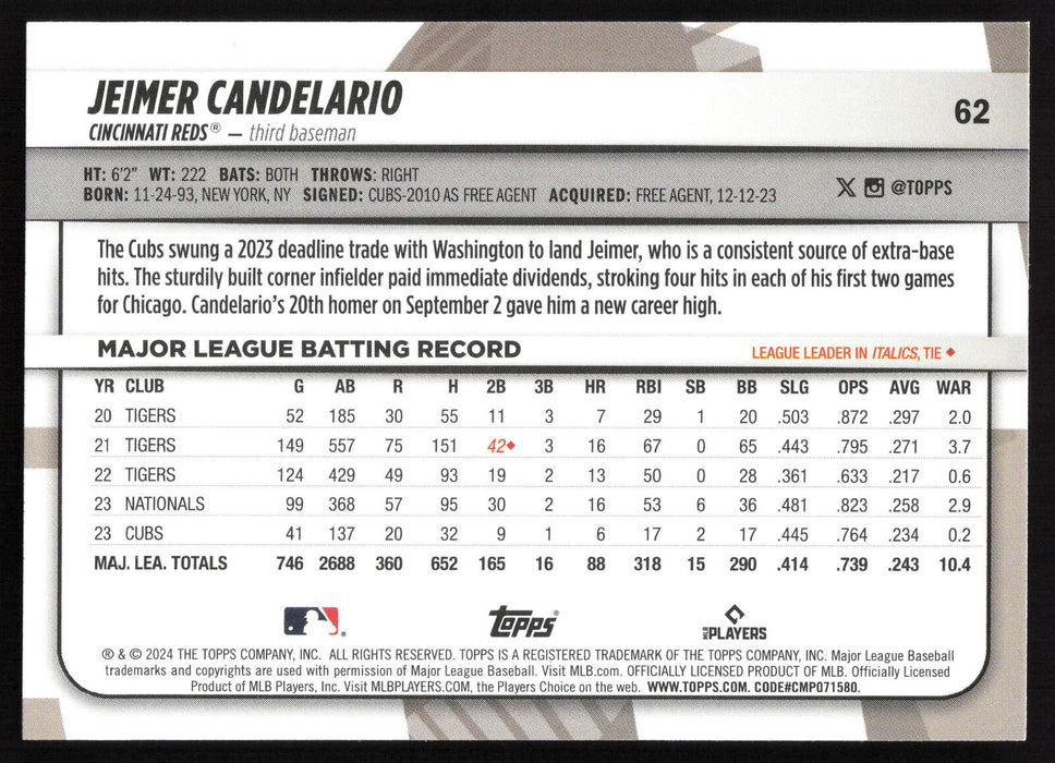 2024 Topps Big League #62 Jeimer Candelario