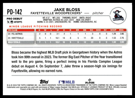 2024 Topps Pro Debut #PD-142 Jake Bloss