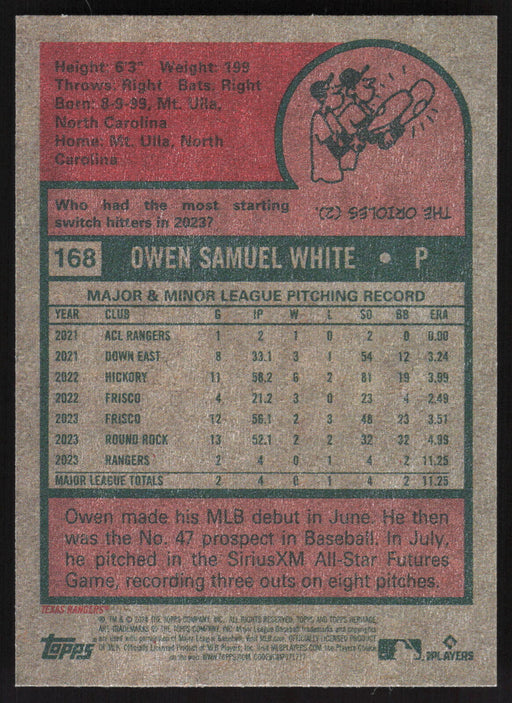 2024 Topps Heritage #168 Owen White