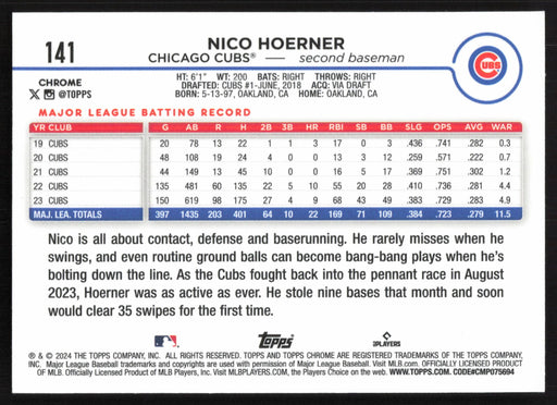 2024 Topps Chrome #141 Nico Hoerner