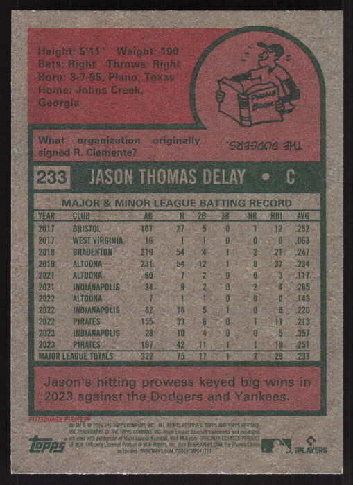 2024 Topps Heritage #233 Jason Delay Base