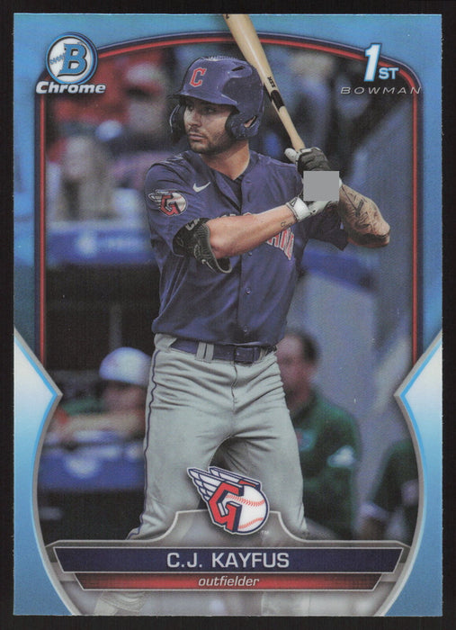 2023 Bowman Draft #BDC-101 C.J. Kayfus Chrome Sky Blue Refractor