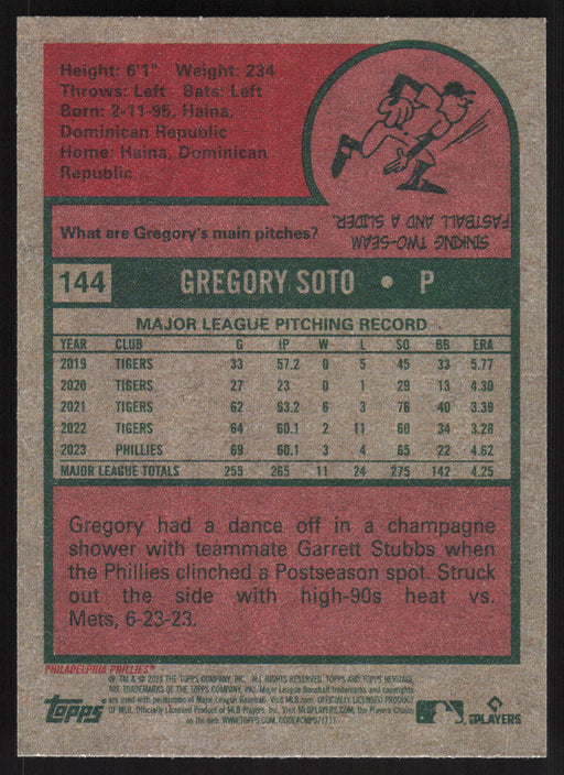 2024 Topps Heritage #144 Gregory Soto Base