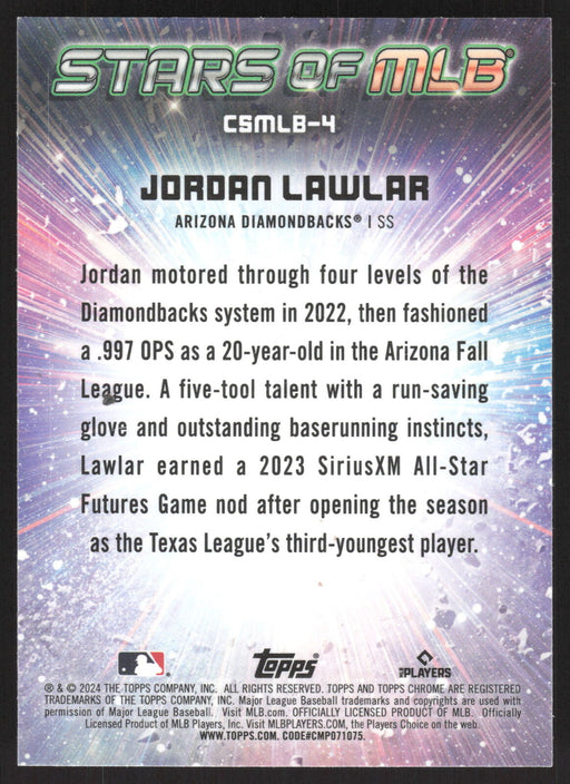 2024 Topps #CSMLB-4 Jordan Lawlar Stars of MLB Chrome