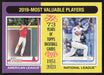 2024 Topps Heritage #211 2019 MVPs (Mike Trout / Cody Bellinger)