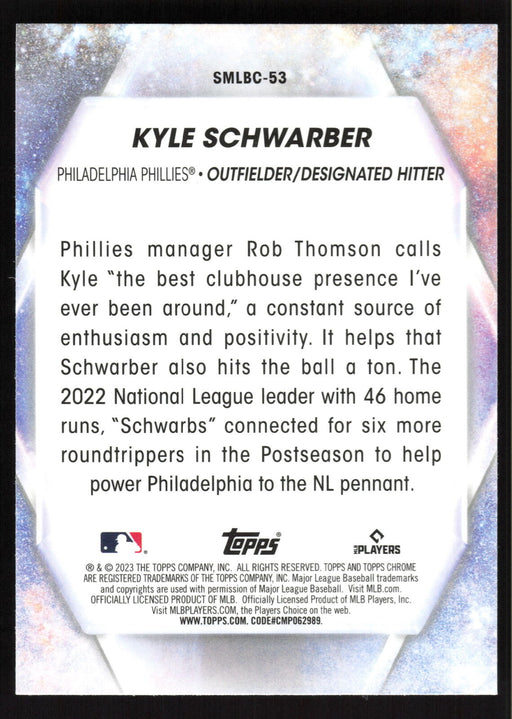 2023 Topps #SMLBC-53 Kyle Schwarber Stars of MLB Chrome