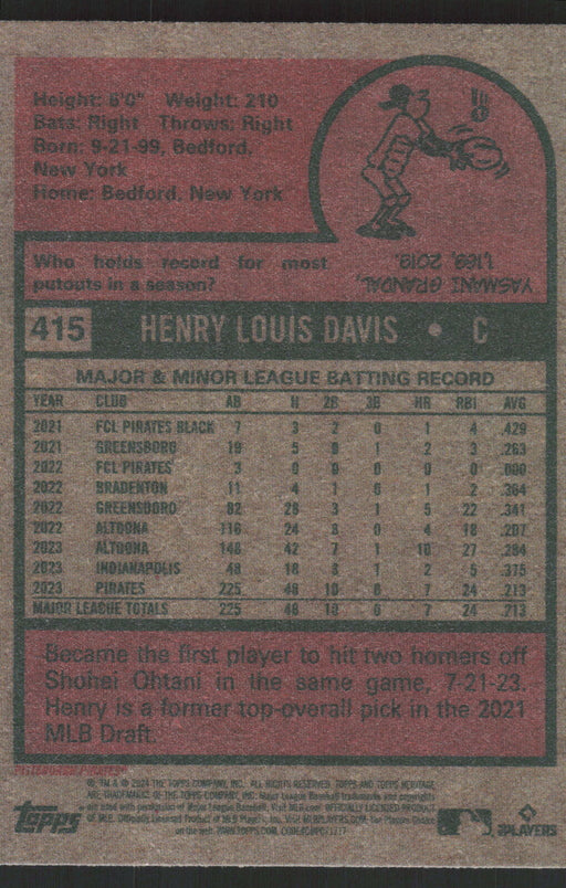 2024 Topps Heritage #415 Henry Davis