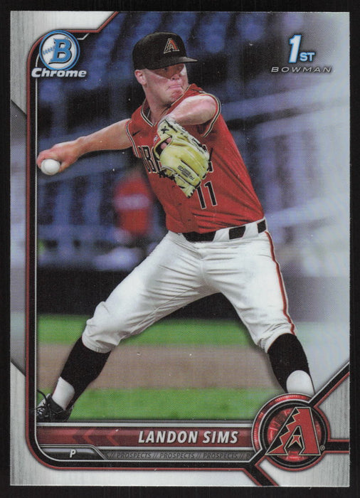 2022 Bowman Draft #BDC-72 Landon Sims Chrome Refractor