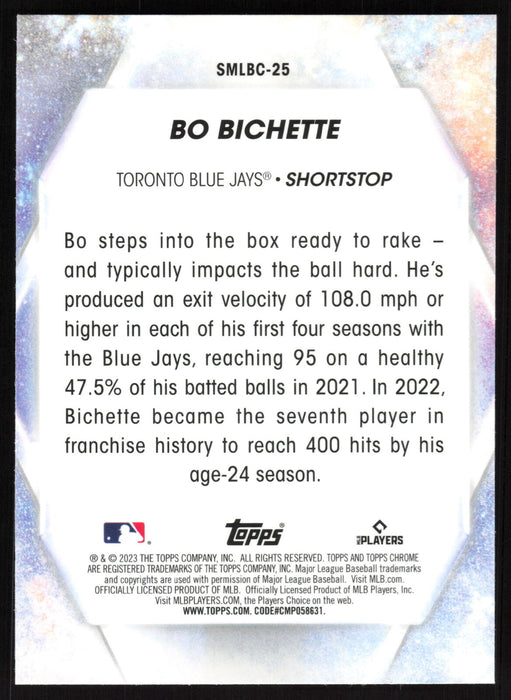 2023 Topps #SMLBC-25 Bo Bichette Stars of MLB Chrome