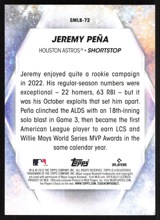 2023 Topps Update #SMLB-72 Jeremy Peña Stars of MLB