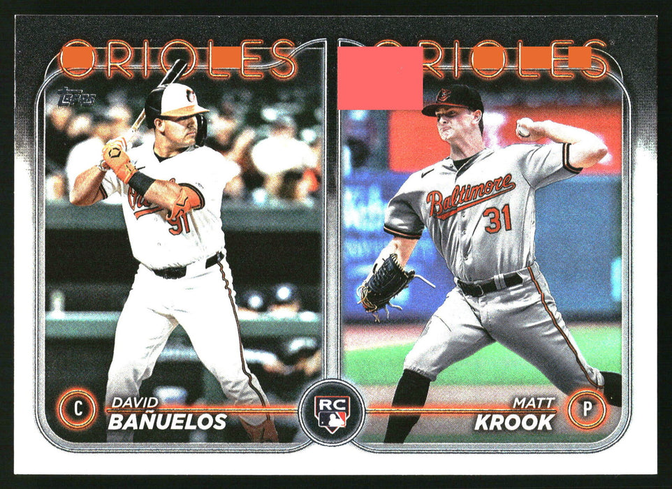 2024 Topps Update #US315 David Bañuelos / Matt Krook RCOM Rainbow Foil