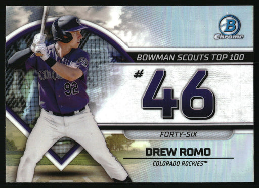 2023 Bowman #BTP-46 Drew Romo Bowman Scouts Top 100