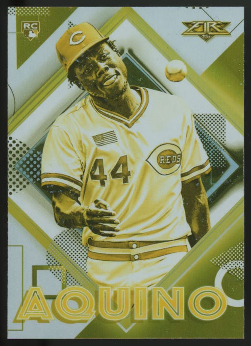 2020 Topps Fire #98 Aristides Aquino Gold Minted