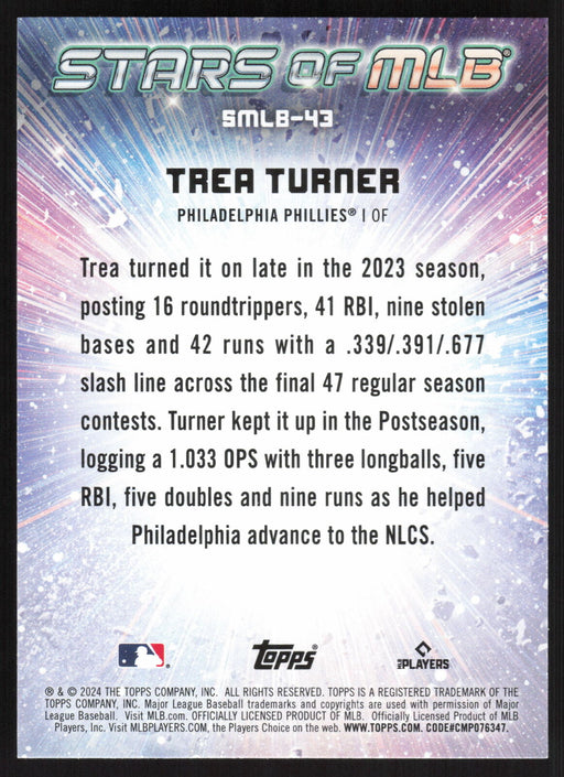 2024 Topps #SMLB-43 Trea Turner Stars of MLB