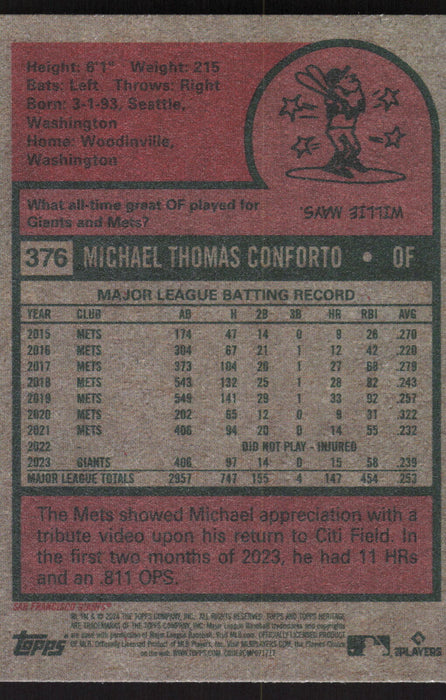2024 Topps Heritage #376 Michael Conforto