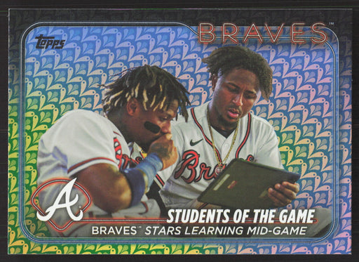 2024 Topps #70 Students of the Game: Braves Stars Learning Mid-Game Holiday