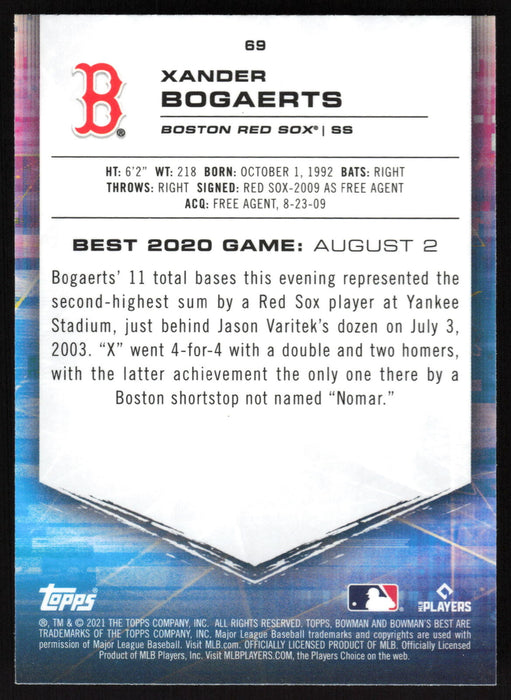 2021 Bowman's Best #69 Xander Bogaerts