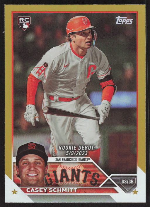 2023 Topps Update #US198 Casey Schmitt Gold Foil