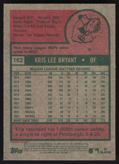 2024 Topps Heritage #162 Kris Bryant