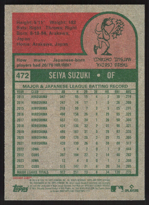 2024 Topps Heritage #472 Seiya Suzuki