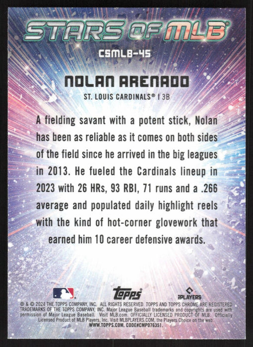 2024 Topps #CSMLB-45 Nolan Arenado Stars of MLB Chrome