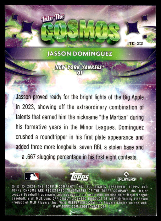 2024 Topps Chrome Cosmic #ITC-22 Jasson Domínguez Into the Cosmos