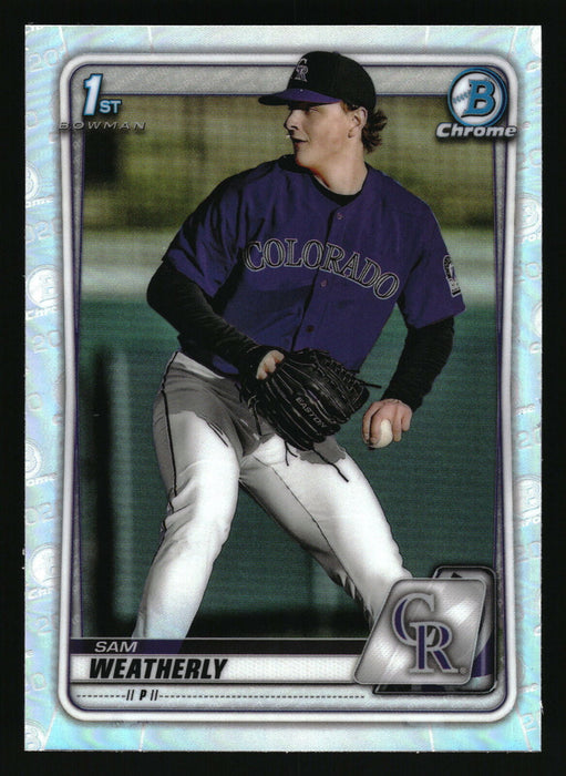 2020 Bowman Draft #BD-109 Sam Weatherly Chrome Refractor