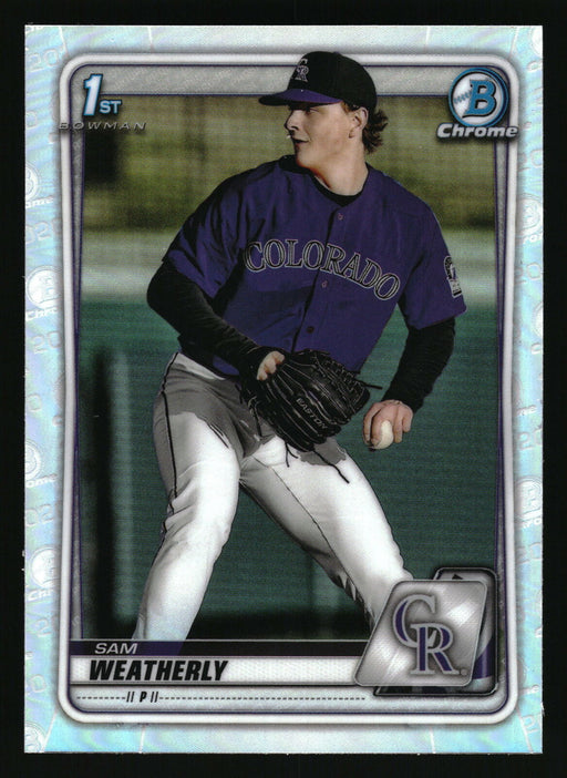 2020 Bowman Draft #BD-109 Sam Weatherly Chrome Refractor