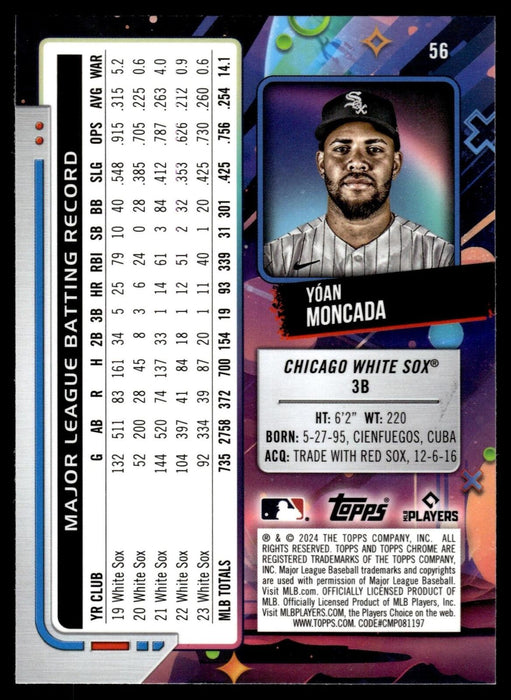 2024 Topps Chrome Cosmic #56 Yoan Moncada