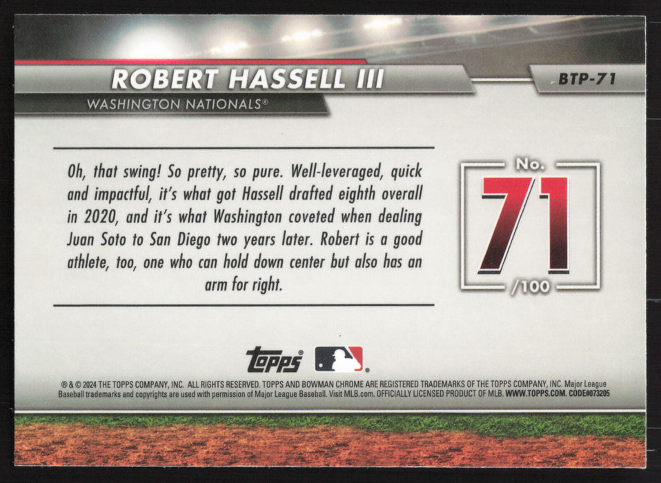 2024 Bowman #BTP-71 Robert Hassell III Bowman Scouts' Top 100