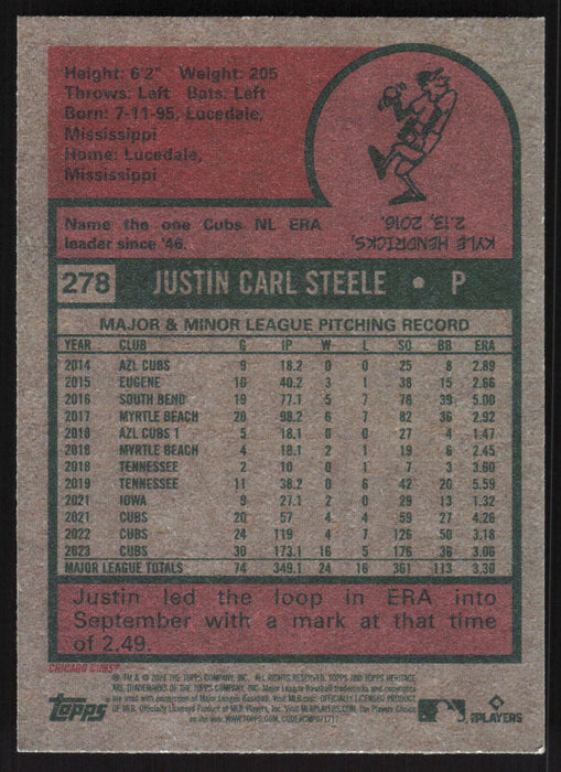 2024 Topps Heritage #278 Justin Steele