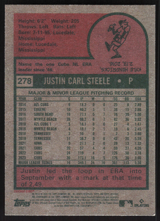 2024 Topps Heritage #278 Justin Steele